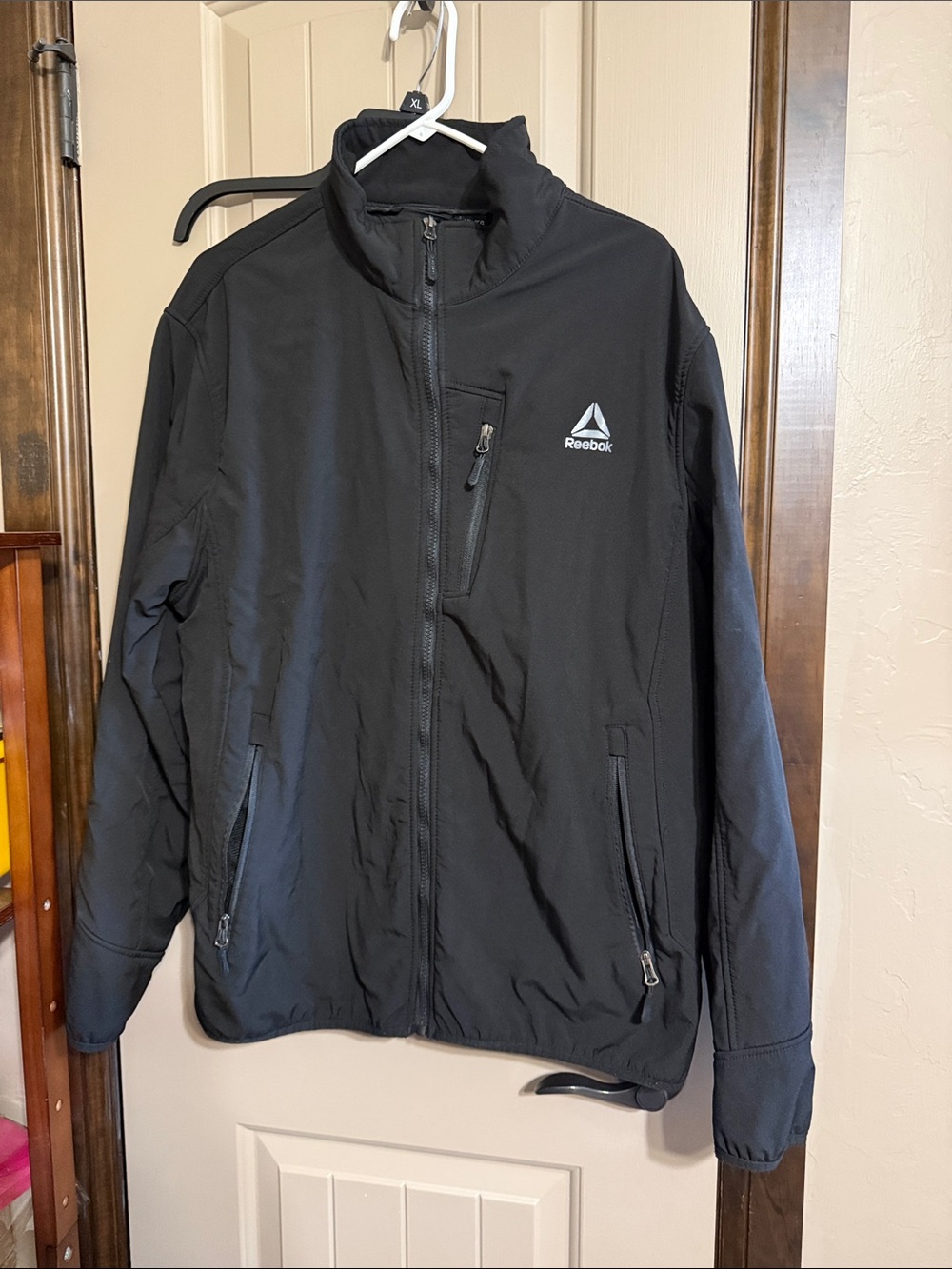 Reebok Men’s Black Lightweight Full-Zip Shirt Jacket